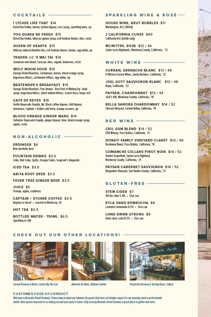 Alvarado Street Brewery Menu - Image 4