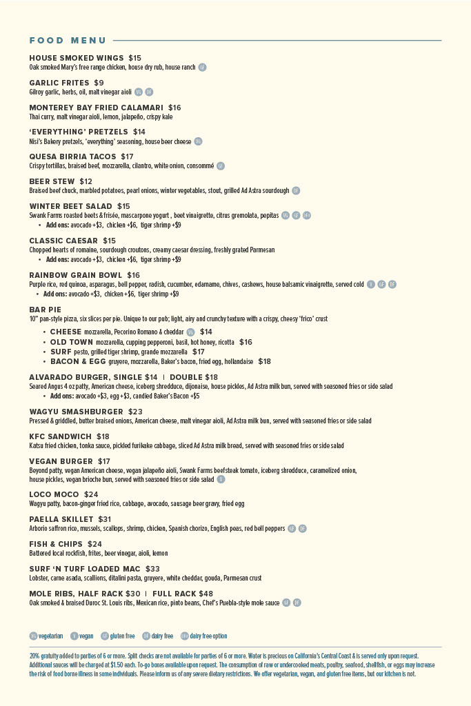 Alvarado Street Brewery Menu - Image 5