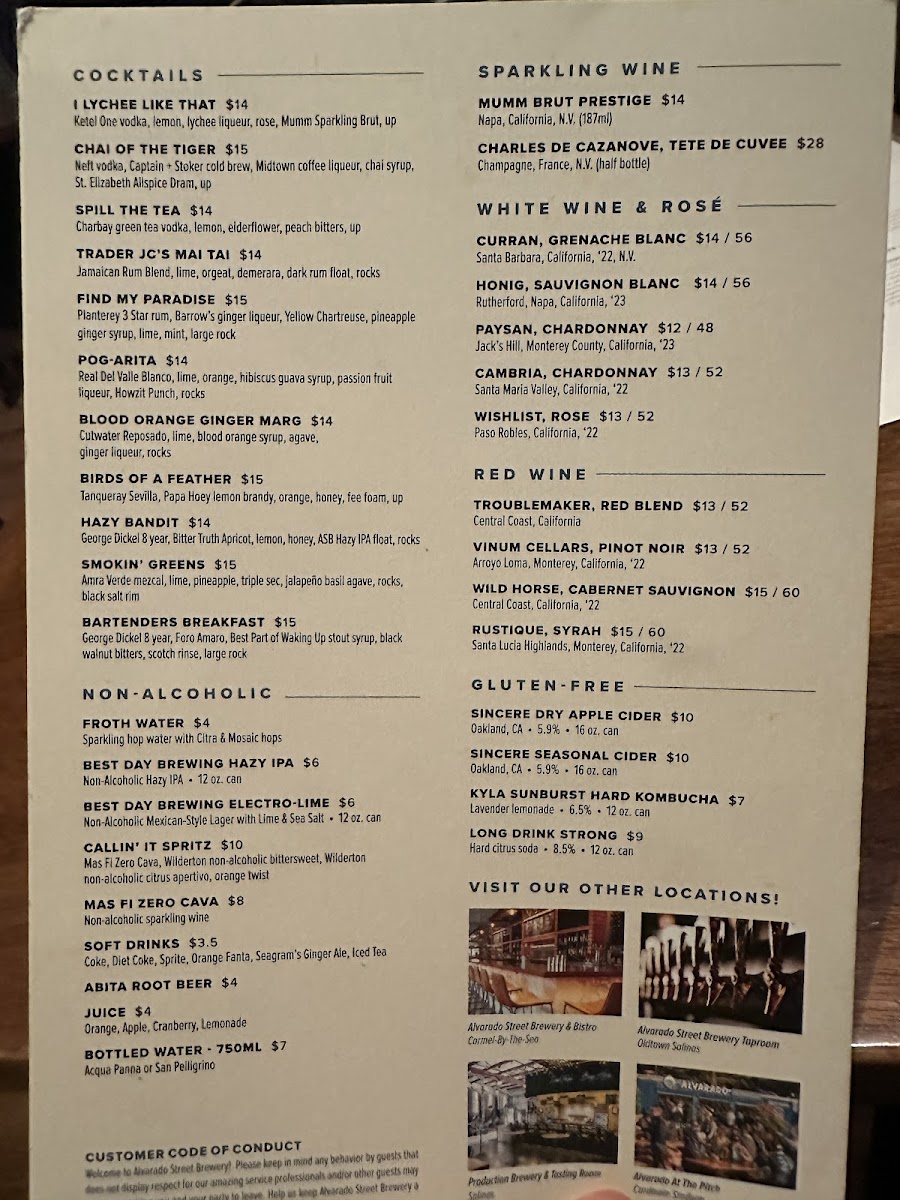Alvarado Street Brewery Menu - Image 6
